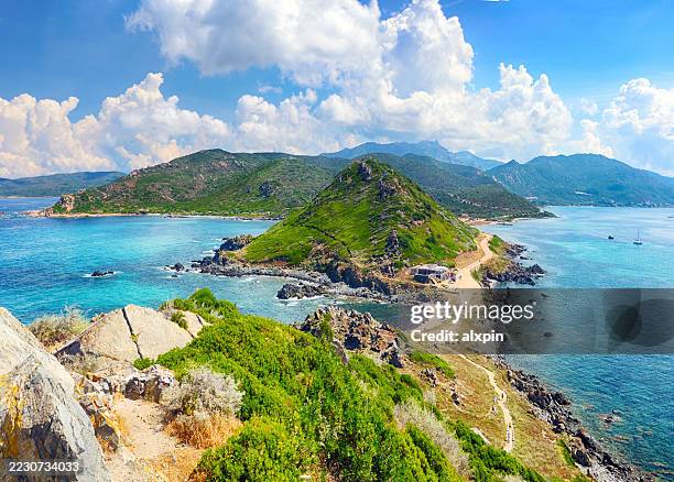 pointe de la parata, ajaccio - corsica stock pictures, royalty-free photos & images