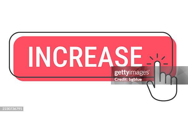 Increased Hour Button Increase Click Button With Hand Cursor On White Background High-Res ...