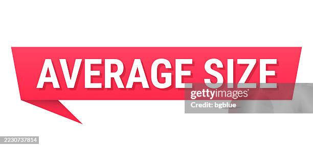 average size - red speech bubble on blank background - average stock illustrations