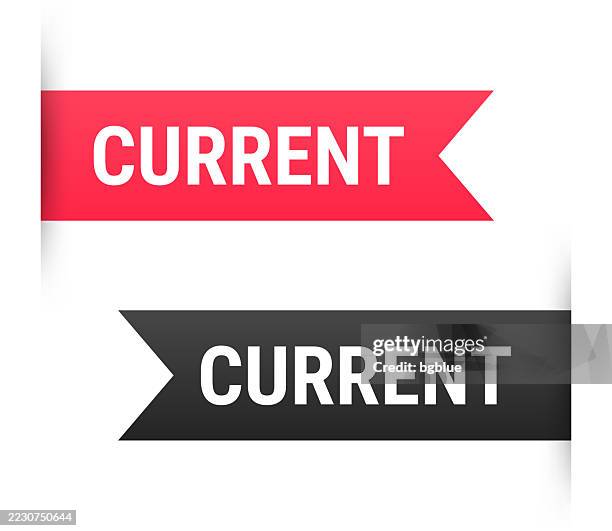 Current Note Banner Current Banner Bookmark Ribbon Label On White Background High-Res ...