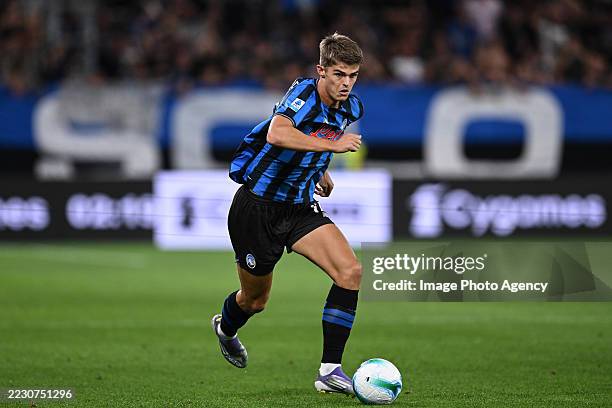 Charles De Ketelaere of Atalanta in action during the pre-season friendly match between Atalanta v Juventus on August 16, 2025 in Bergamo, Italy.