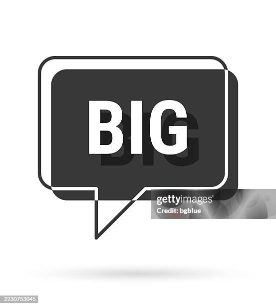 big - 3d black speech bubble on white background - giant bubble white background stock illustrations