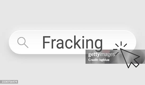 fracking - search bar with cursor on blank background - hydraulic fracturing icons stock illustrations