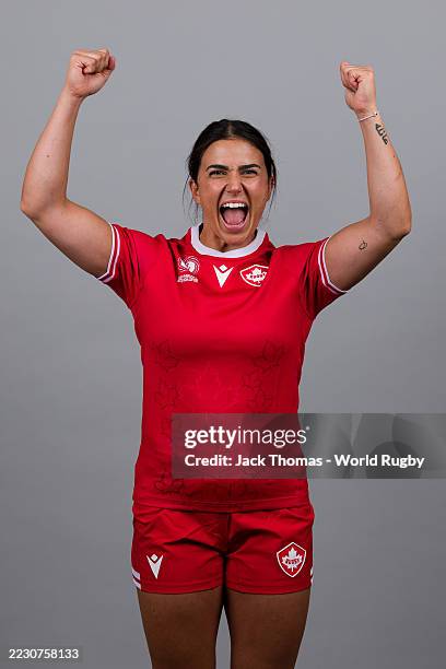 Julia Shell Rugby Julia Schell of Canada poses for a portrait during the Canada Women's ...
