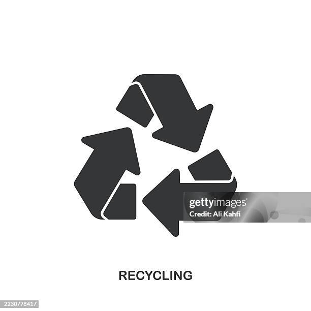 bildbanksillustrationer, clip art samt tecknat material och ikoner med recycling glyph solid icon. solid icon that can be applied anywhere, simple, pixel perfect and modern style. - återvunnet material