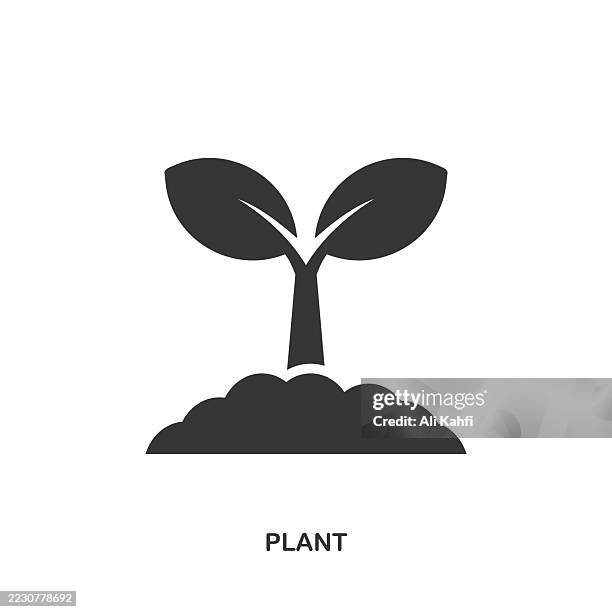 plant glyph solid icon. solid icon that can be applied anywhere, simple, pixel perfect and modern style. - hands full stock illustrations