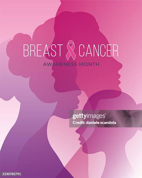 ilustraciones, imágenes clip art, dibujos animados e iconos de stock de mes de concientización sobre el cáncer de mama para la campaña de prevención de enfermedades. - concienciación sobre el cáncer de mama