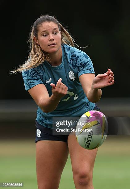 Red Roses Jess England player Jess Breach in action during the England Red Roses ...