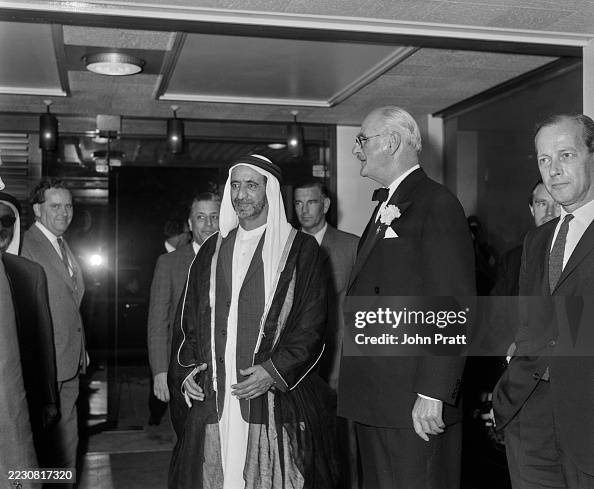 Shake Rashid The ruler of Dubai, Sheikh Rashid bin Saeed Al Maktoum , on board the ...