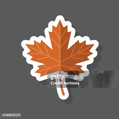 Maple Leaf Sticker Icon Maple Leaf Sticker Icon
