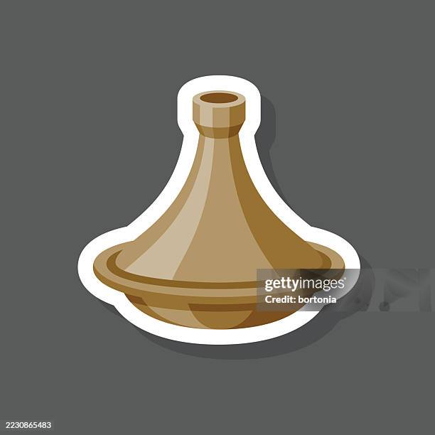 tajine sticker icon - tagine isolated stock illustrations