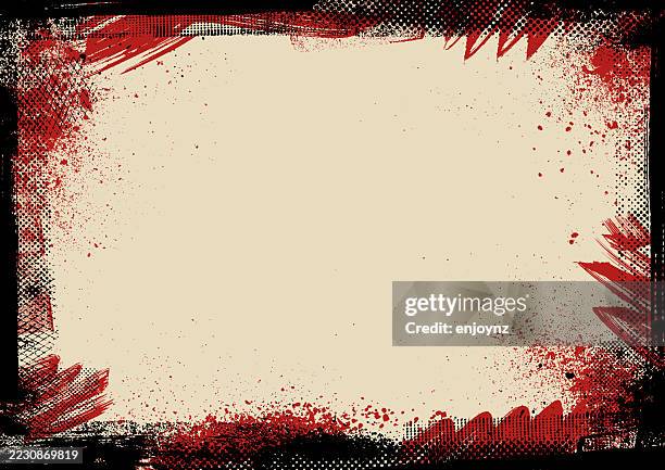 grunge texturierter rahmen vektorillustration - tierkampf stock-grafiken, -clipart, -cartoons und -symbole