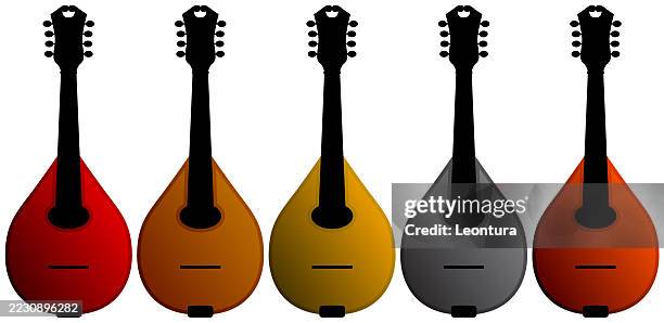 illustrazioni stock, clip art, cartoni animati e icone di tendenza di bellissimi mandolini - mandolino