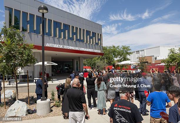 Grand opening and ribbon cutting for the new Autodesk Technology Engagement Center at California State University, Northridge on Friday, Aug. 22,...