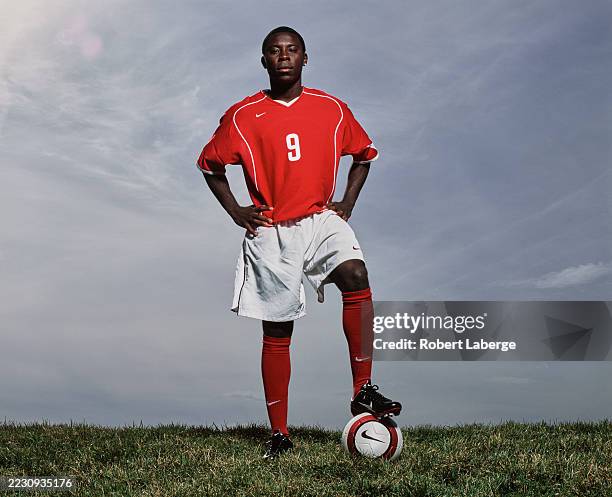 Portrait of Freddy Adu from Ghana and Forward and Midfielder for the DC United of the MLS Eastern Conference and the United States National Soccer...