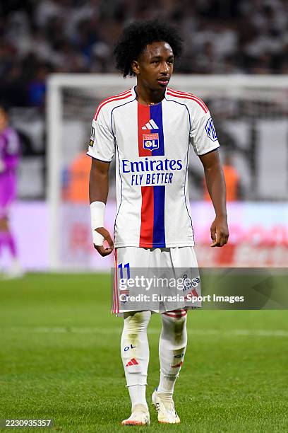 Malick Fofana of Olympique Lyonnais walks in the field during the Ligue 1 McDonald's match between Olympique Lyonnais and FC Metz at Groupama Stadium...