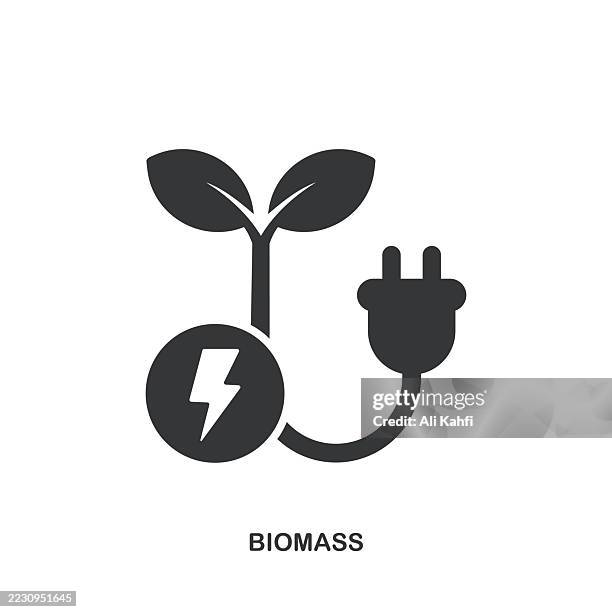 biomass glyph solid icon. solid icon that can be applied anywhere, simple, pixel perfect and modern style. - microgrid stock illustrations