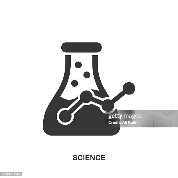 science glyph solid icon. solid icon that can be applied anywhere, simple, pixel perfect and modern style. - laboratory flasks stock illustrations