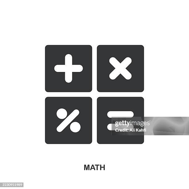 math glyph solid icon. solid icon that can be applied anywhere, simple, pixel perfect and modern style. - mathematical formula stock illustrations