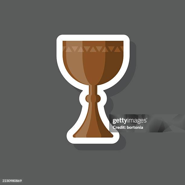 kikombe cha umoja kwanzaa unity cup sticker icon - chalice stock illustrations
