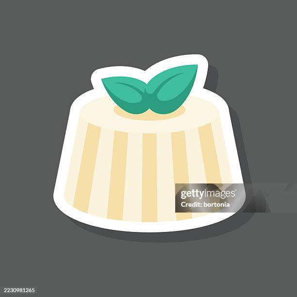ricotta cheese sticker icon - ricotta cheese stock illustrations