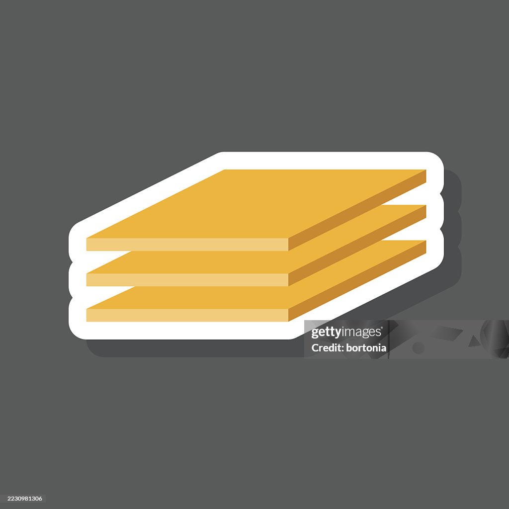 Sliced American Cheese Sticker Icon