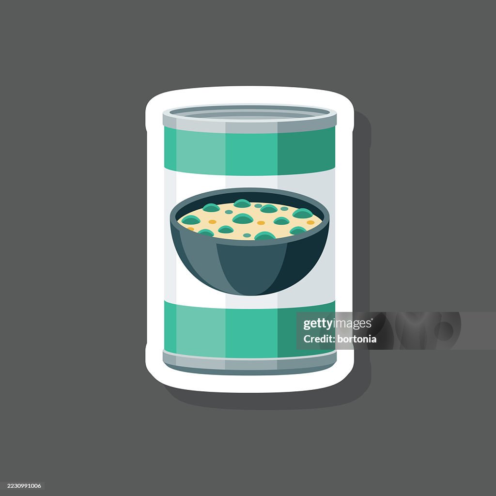 Canned Soup Sticker Icon