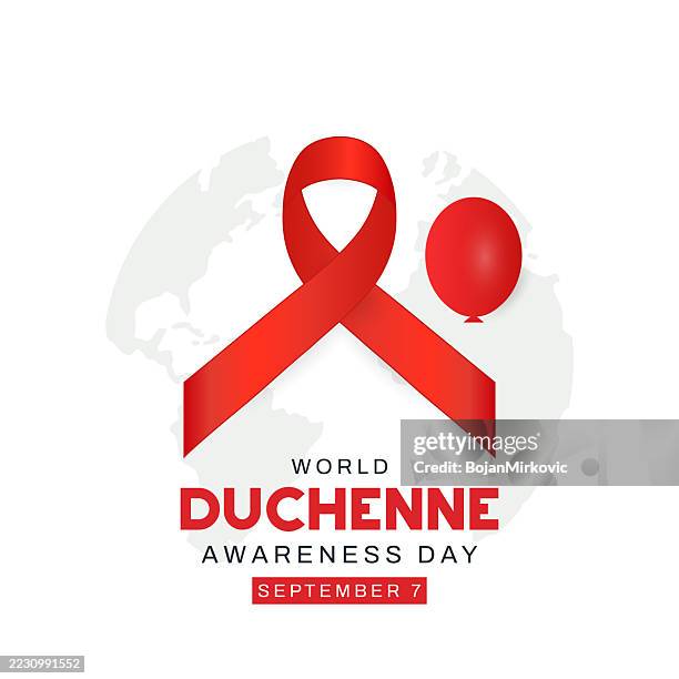 world duchenne awareness day poster, september 7. vector - muscular dystrophy stock illustrations