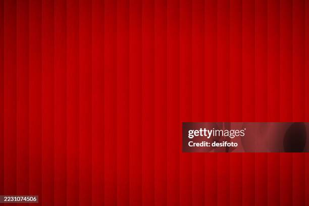 vibrant dark bright blood red coloured horizontal vector background textured corrugated paper striped lined sheet with full frame diagonal 3d three dimensional stripes or lines all over like a draped curtain with pleats - ribbed paper stock illustrations