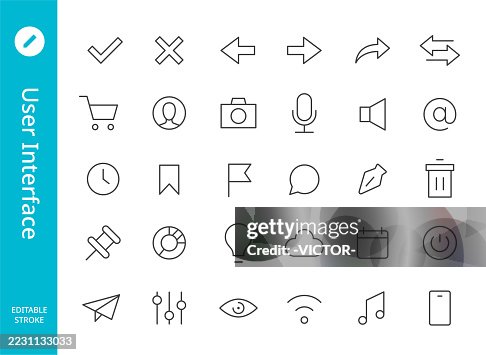 User Interface Icons Set - Line Series User Interface Icons Set - Line Series