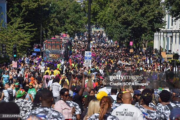 Thousands of people arrive on the opening day of Notting Hill Carnival 2025, known as the Family Day. The annual event, with roots in Caribbean...