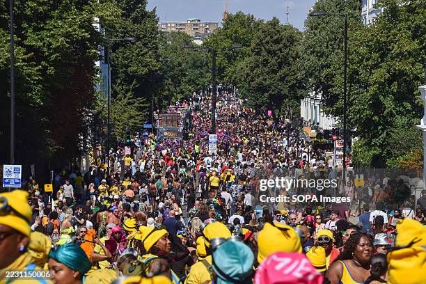 Thousands of people arrive on the opening day of Notting Hill Carnival 2025, known as the Family Day. The annual event, with roots in Caribbean...