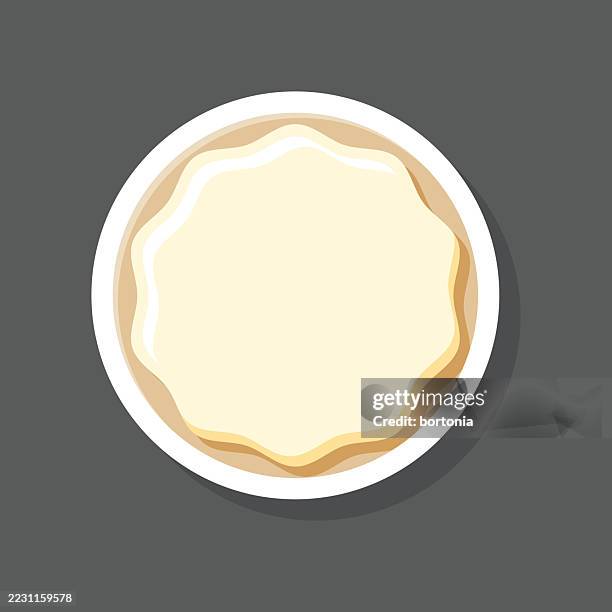 glazed donut donut sticker icon - vanilla cake stock illustrations
