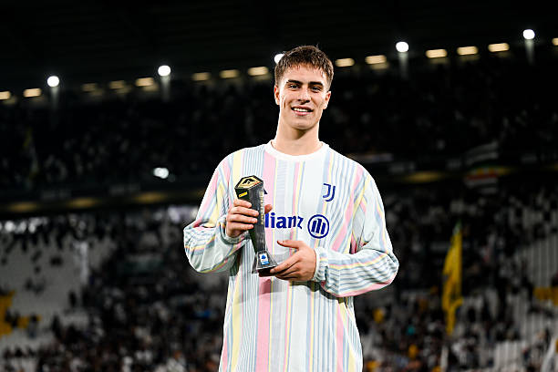 Kenan Yildiz of Juventus FC, Player of the Match during the Serie A match between Juventus FC and Parma Calcio 1913 at Allianz Stadium on August 24,...
