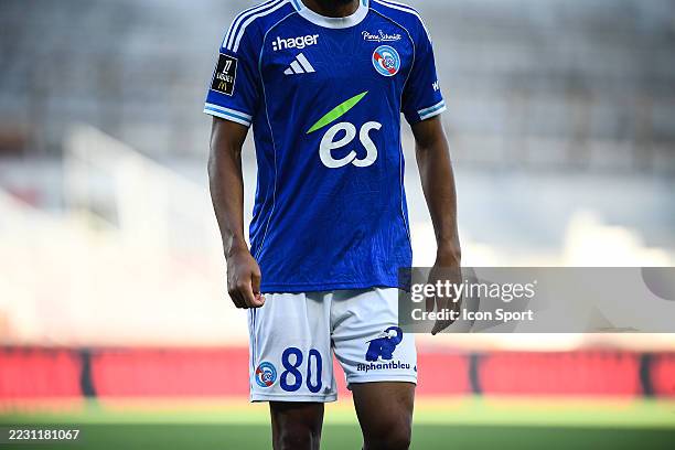 Illustration of kit during the Ligue 1 McDonald's match between RC Strasbourg Alsace and FC Nantes at Stade de la Meinau on August 24, 2025 in...