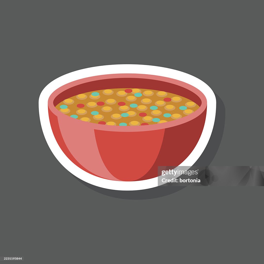 Dahl Indisches Essen Aufkleber Symbol