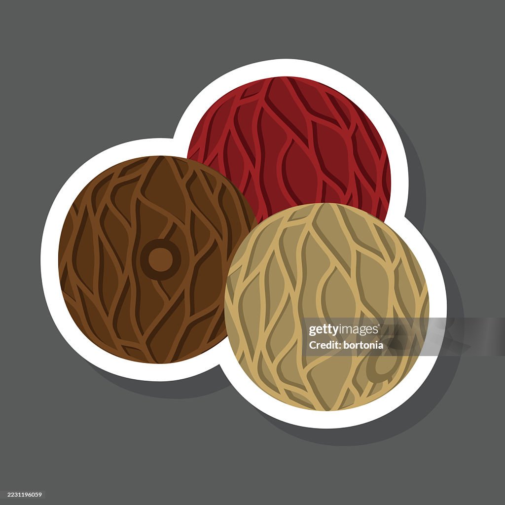 Peppercorns Spice Sticker Icon
