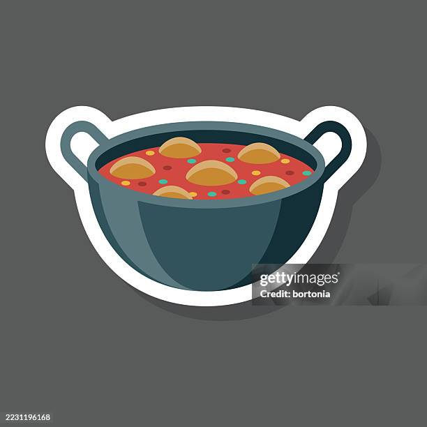 tikka masala sticker icon - chicken tikka masala stock illustrations