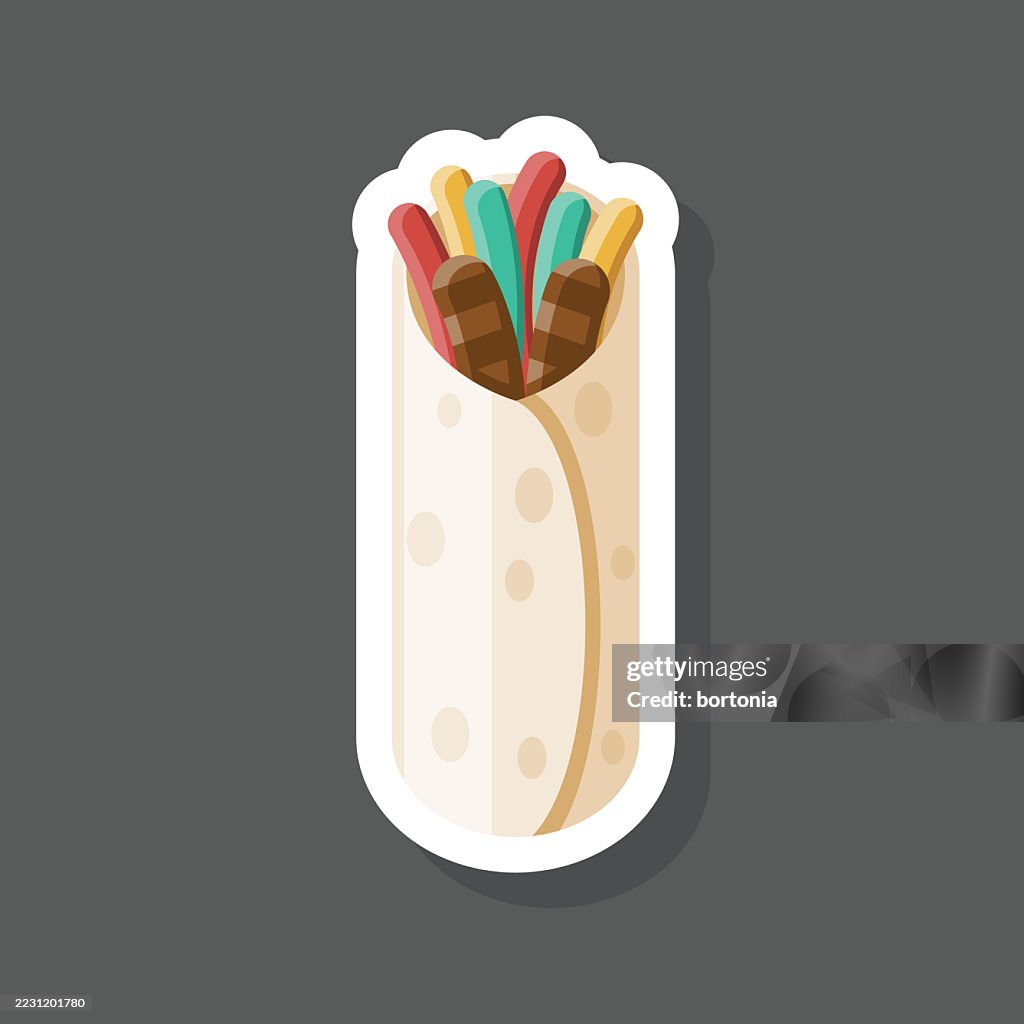 Fajita Mexican Food Sticker Icon