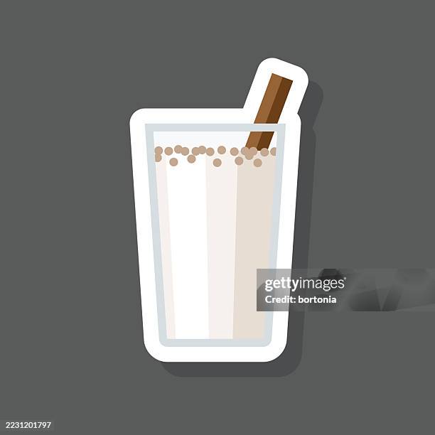 Horchata Mexican Food Sticker Icon High-Res Vector Graphic