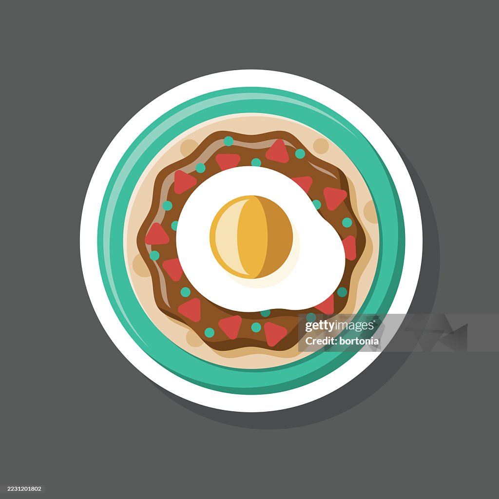 Huevos Rancheros Mexican Food Sticker Icon