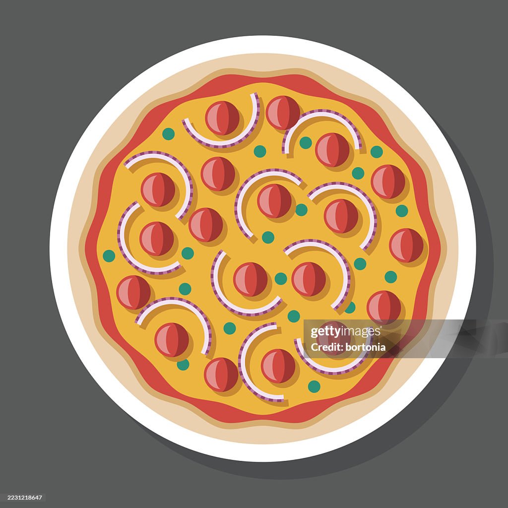 Bruschetta Pizza Sticker Icon