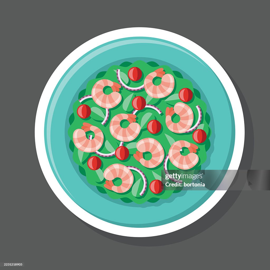 Shrimp Salad Sticker Icon