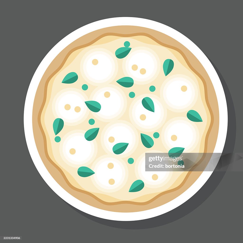 White Pizza Sticker Icon