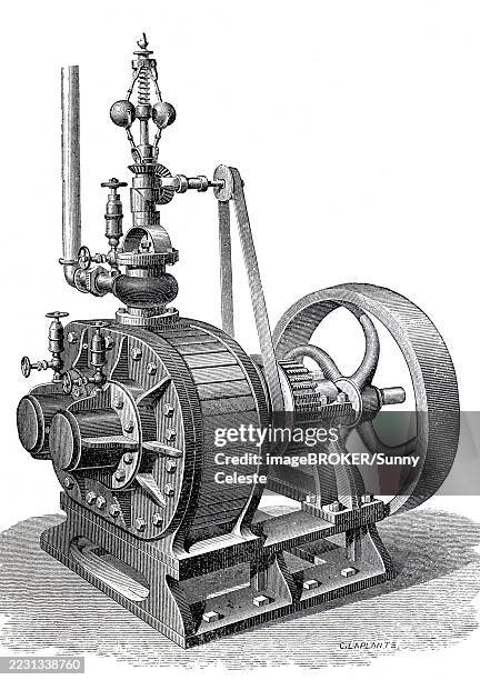 Steam Engine Rotation Steam Engine Rotating Machine Developed By Behrens Historical Digitally ...