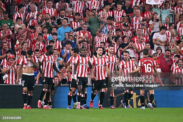Yuri Berchiche of Athletic Club , Nico Williams of Athletic Club , Inaki Williams of Athletic Club , Aitor Paredes of Athletic Club , Alex Berenguer...