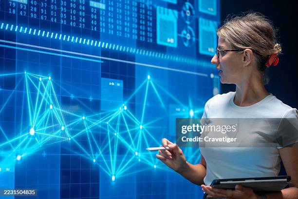 data visualization & ai - data presentation stock pictures, royalty-free photos & images