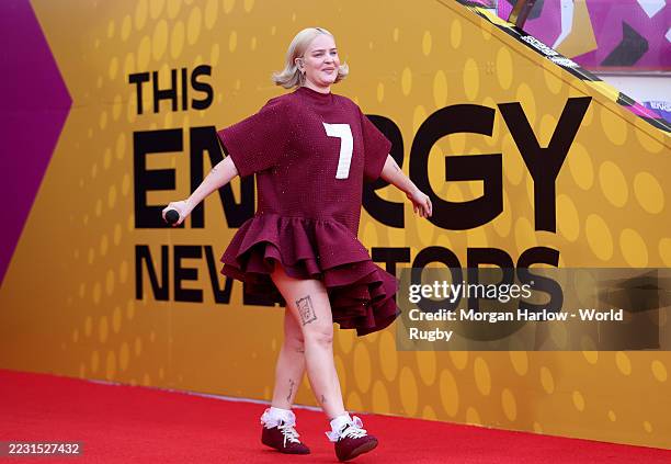 Anne Marie O2 Rugby English Singer and Songwriter Anne-Marie enters the stadium before ...