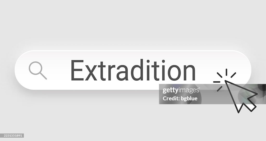 Extradition - Search Bar with cursor on blank background