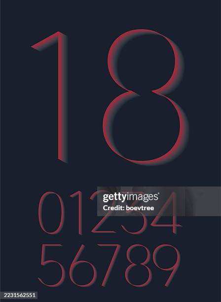 Shadow Color Numbers 3d Shadow Color Number High-Res Vector Graphic - Getty Images
